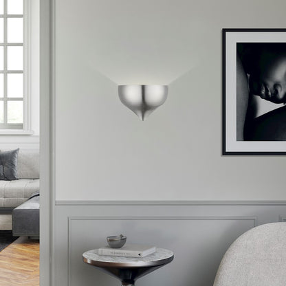 Livex Amador 1 Light Wall Sconce, Nickel/Nickel Metal/Gold Inside