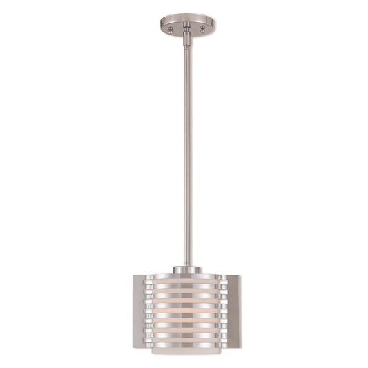 Livex Lighting Hilliard 1 Light Mini Pendant in Polished Chrome