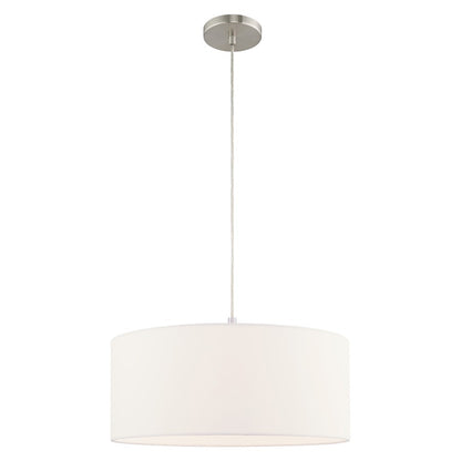 Livex Clark 1 Light 18" Pendant Chandelier, Brushed Nickel
