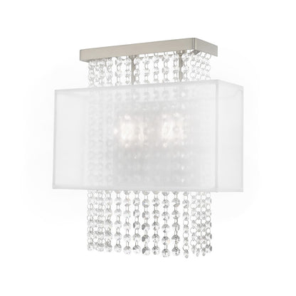 Livex Bella Vista 2 Light ADA Wall Sconce, Brushed Nickel