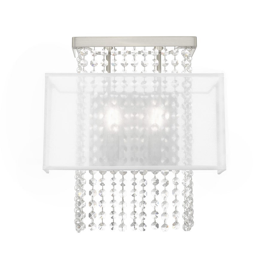 Livex Bella Vista 2 Light ADA Wall Sconce, Brushed Nickel