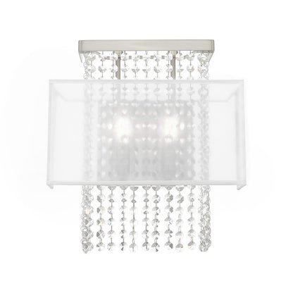 Livex Bella Vista 2 Light ADA Wall Sconce, Brushed Nickel