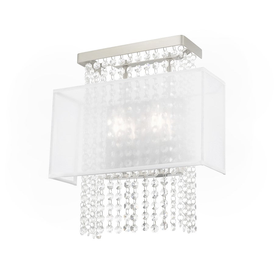 Livex Bella Vista 2 Light ADA Wall Sconce, Brushed Nickel