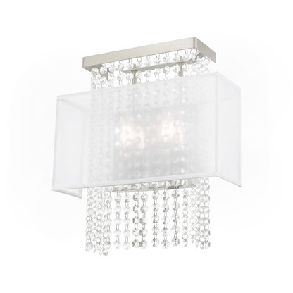 Livex Bella Vista 2 Light ADA Wall Sconce, Brushed Nickel