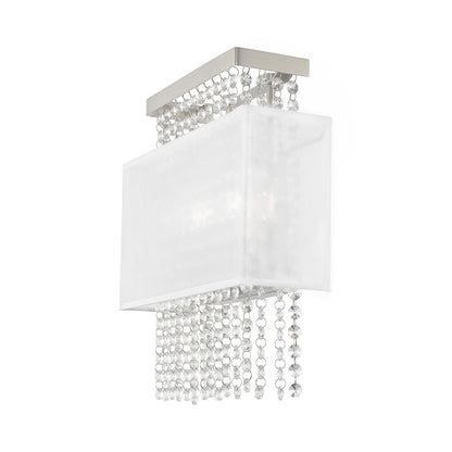 Livex Bella Vista 2 Light ADA Wall Sconce, Brushed Nickel