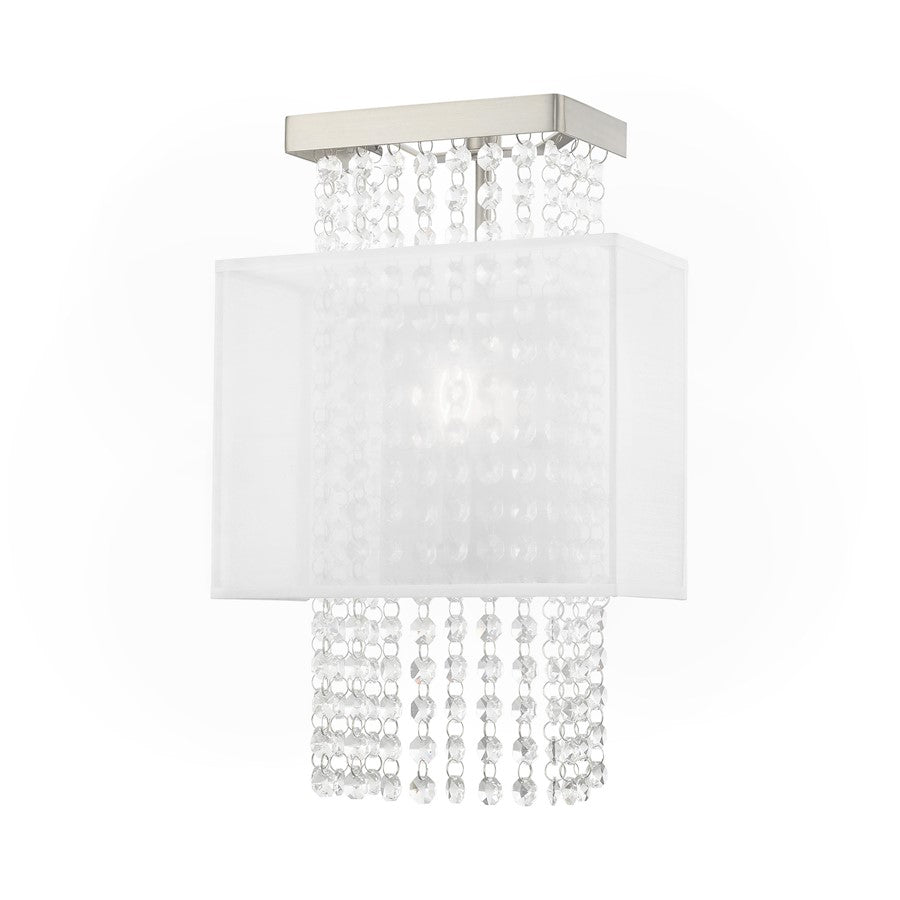 Livex Bella Vista 1 Light ADA Wall Sconce, Brushed Nickel