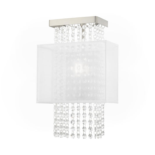 Livex Bella Vista 1 Light ADA Wall Sconce, Brushed Nickel