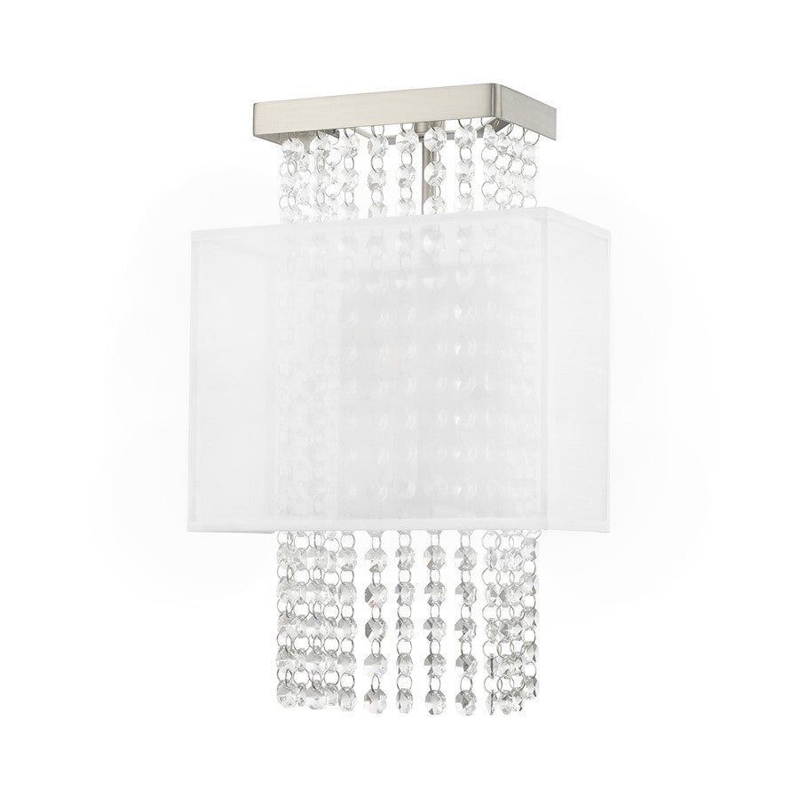 Livex Bella Vista 1 Light ADA Wall Sconce, Brushed Nickel