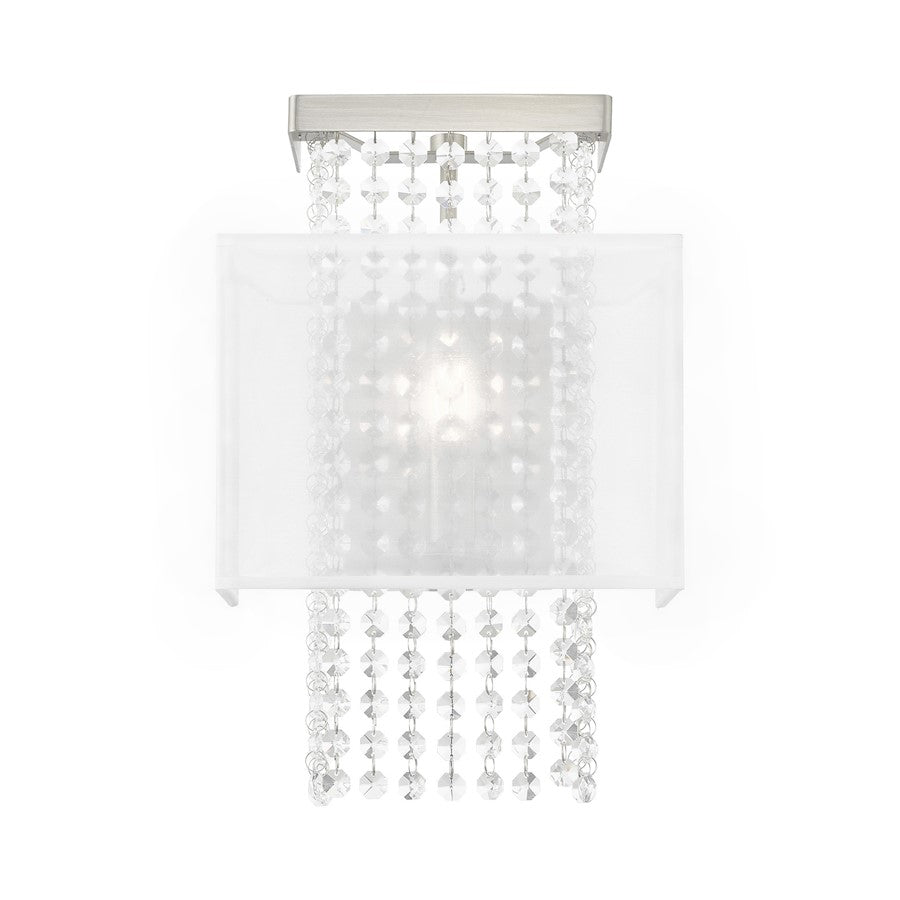 Livex Bella Vista 1 Light ADA Wall Sconce, Brushed Nickel