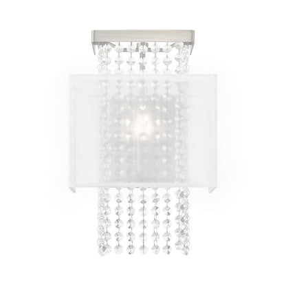 Livex Bella Vista 1 Light ADA Wall Sconce, Brushed Nickel