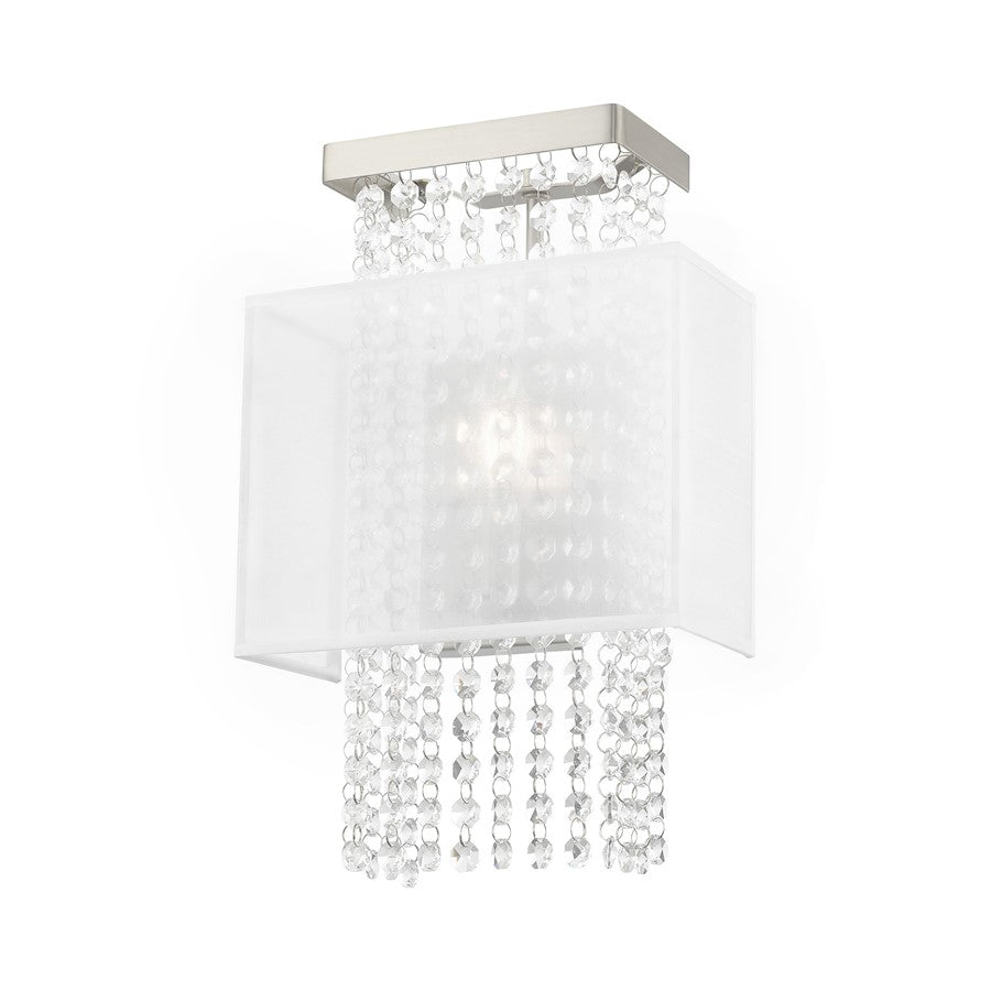 Livex Bella Vista 1 Light ADA Wall Sconce, Brushed Nickel