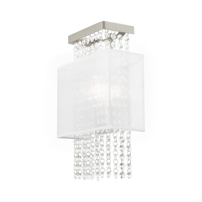 Livex Bella Vista 1 Light ADA Wall Sconce, Brushed Nickel