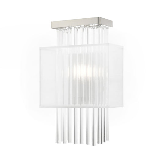 Livex Alexis 1 Light ADA Wall Sconce, Brushed Nickel