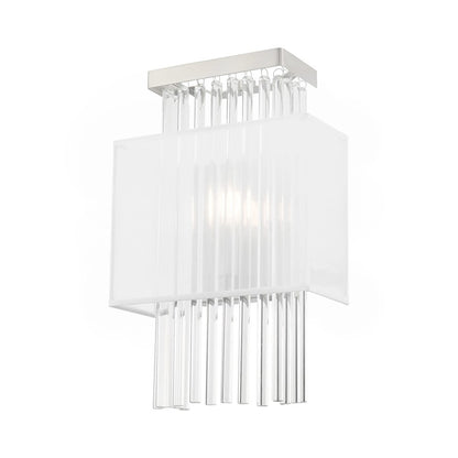 Livex Alexis 1 Light ADA Wall Sconce, Brushed Nickel
