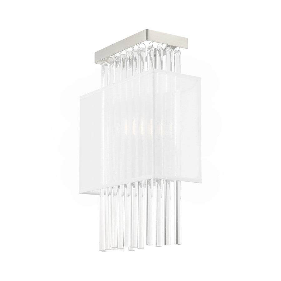 Livex Alexis 1 Light ADA Wall Sconce, Brushed Nickel
