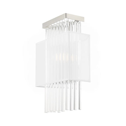 Livex Alexis 1 Light ADA Wall Sconce, Brushed Nickel