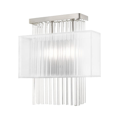 Livex Alexis 2 Light ADA Wall Sconce, Brushed Nickel
