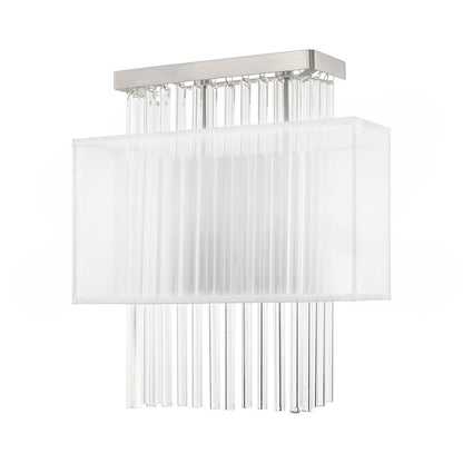 Livex Alexis 2 Light ADA Wall Sconce, Brushed Nickel