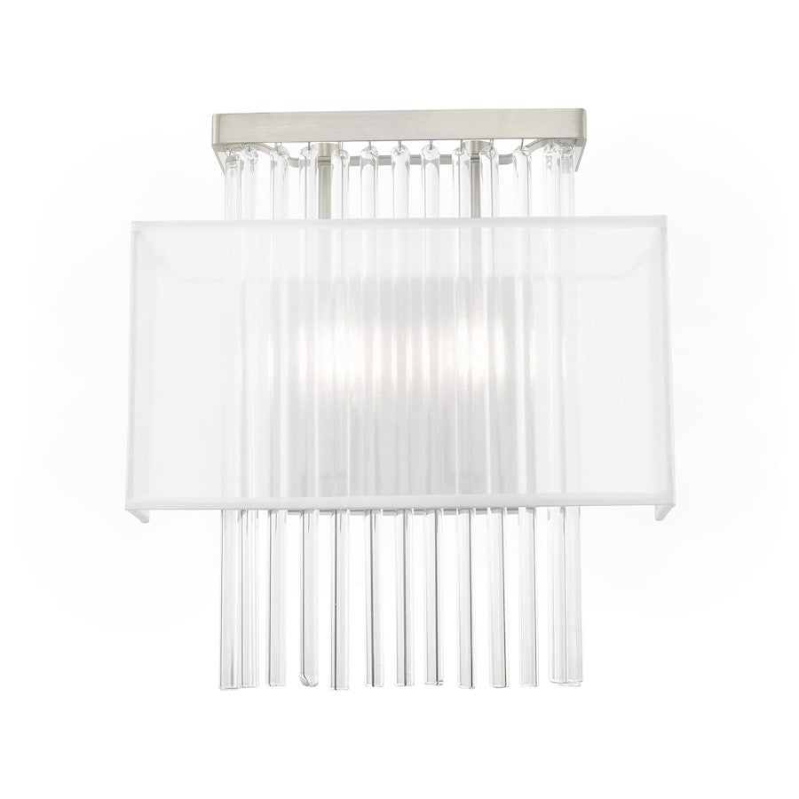 Livex Alexis 2 Light ADA Wall Sconce, Brushed Nickel