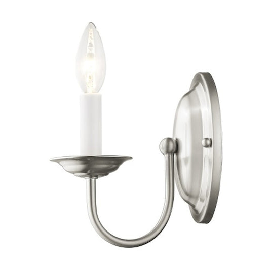 Livex Lighting Home Basics Wall Sconce in Brushed Nickel