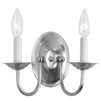Livex Lighting Home Basics Wall Sconce in Brushed Nickel