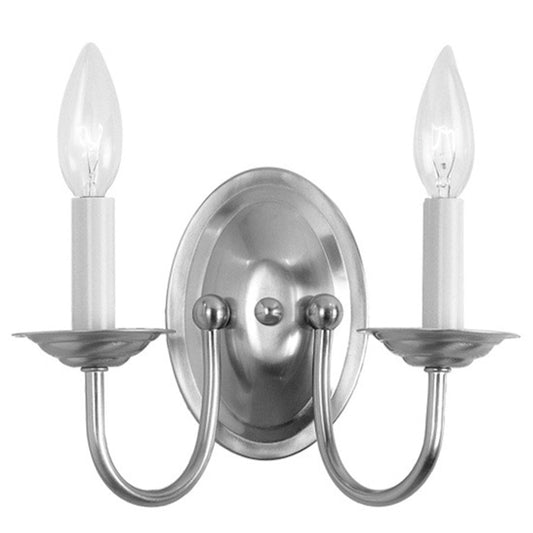 Livex Lighting Home Basics Wall Sconce in Brushed Nickel