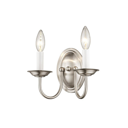 Livex Lighting Home Basics Wall Sconce in Brushed Nickel
