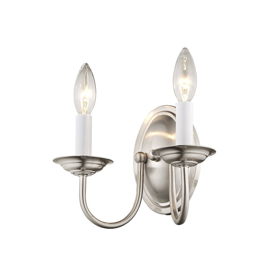 Livex Lighting Home Basics Wall Sconce in Brushed Nickel