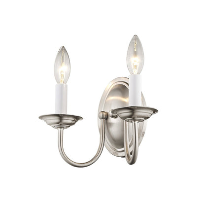Livex Lighting Home Basics Wall Sconce in Brushed Nickel