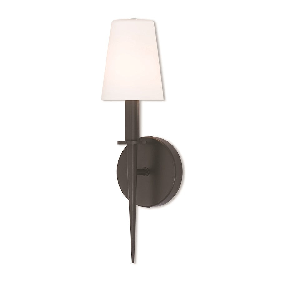 Livex Lighting Witten 1 Light Wall Sconce in Bronze, 4.25"w x 14.5"h
