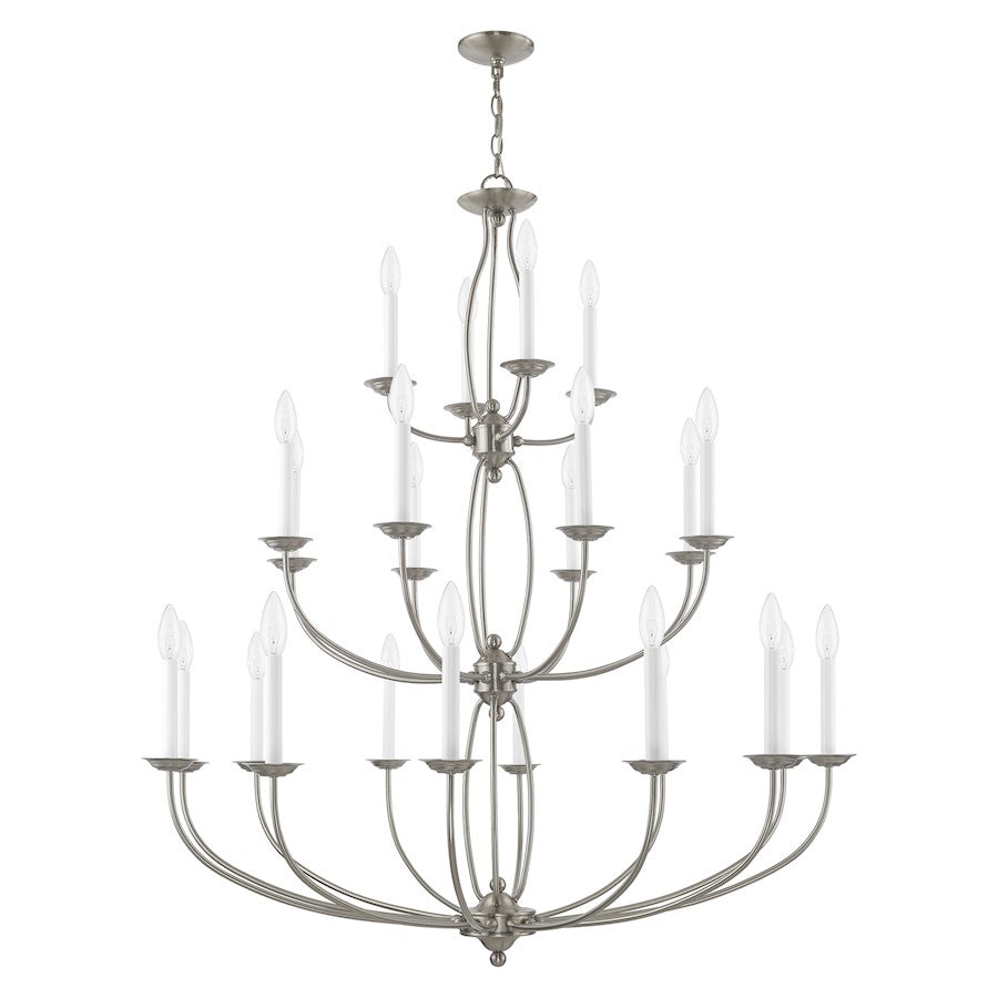 Livex Lighting Home Basics Chandelier in Brushed Nickel