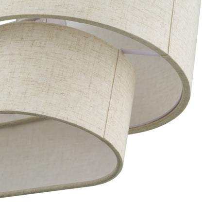 Livex Manorwood 4Lt Large Chandelier, Brass/Oatmeal/White