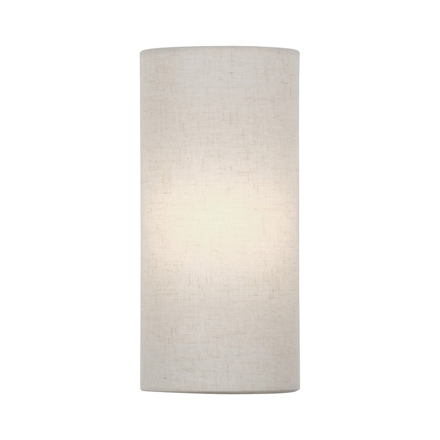 Livex Manorwood 1Lt ADA 5" Sconce, Bronze/Oatmeal/White - 41938-92