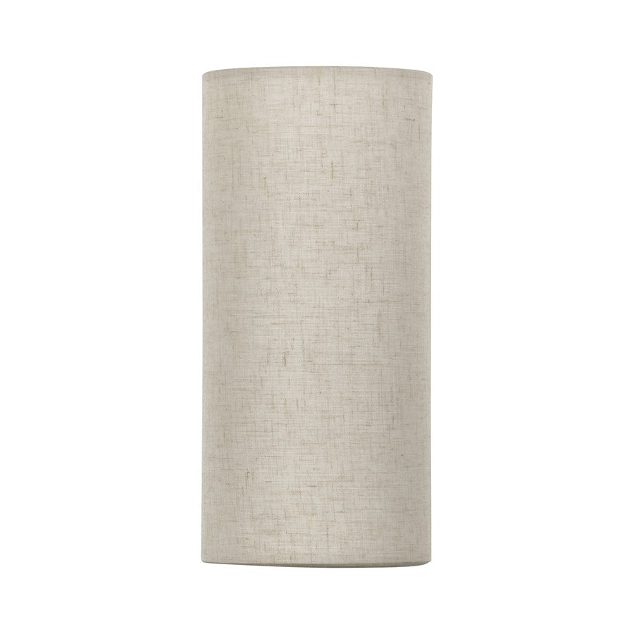 Livex Manorwood 1Lt ADA 5" Sconce, Bronze/Oatmeal/White