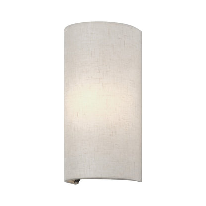 Livex Manorwood 1Lt ADA 5" Sconce, Bronze/Oatmeal/White
