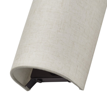 Livex Manorwood 1Lt ADA 5" Sconce, Bronze/Oatmeal/White
