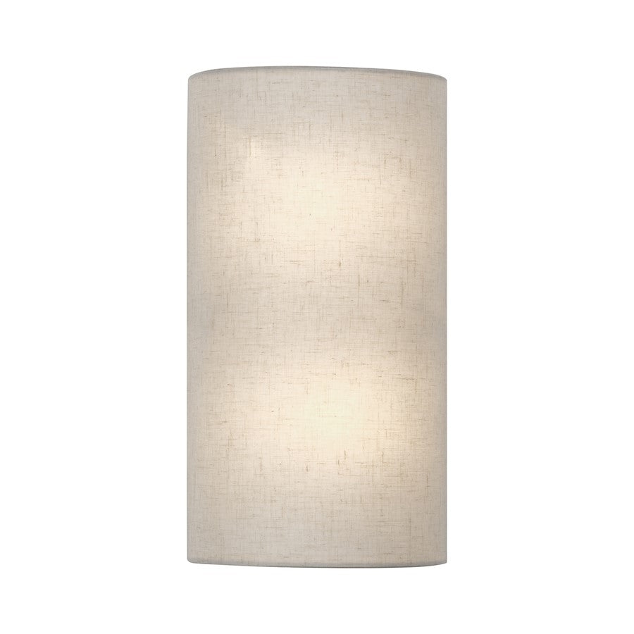 Livex Manorwood 2Lt ADA 7" Sconce, Bronze/Oatmeal/White - 41939-92