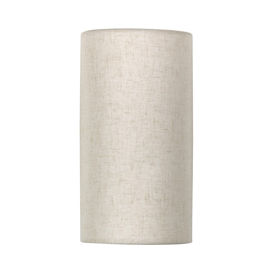 Livex Manorwood 2Lt ADA 7" Sconce, Bronze/Oatmeal/White