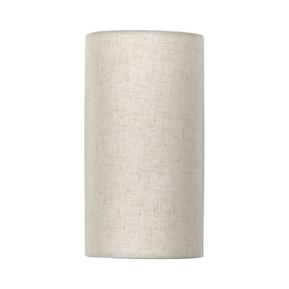 Livex Manorwood 2Lt ADA 7" Sconce, Bronze/Oatmeal/White