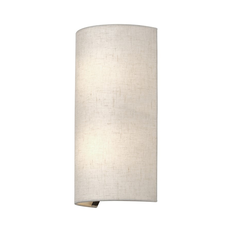 Livex Manorwood 2Lt ADA 7" Sconce, Bronze/Oatmeal/White