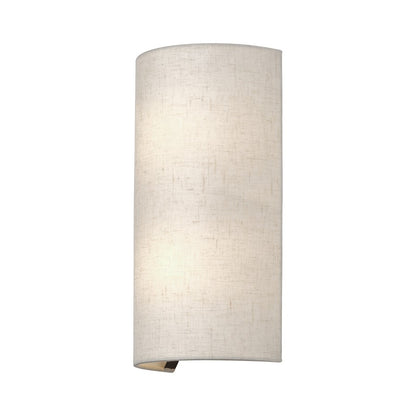 Livex Manorwood 2Lt ADA 7" Sconce, Bronze/Oatmeal/White