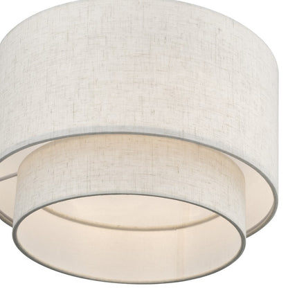 Livex Manorwood 1Lt Pendant, Bronze/Oatmeal/White