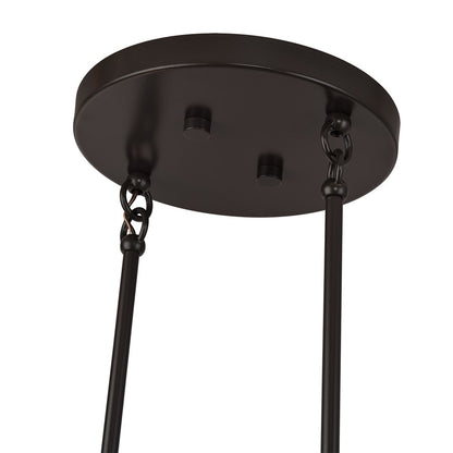 Livex Manorwood 3Lt Extra Large Chandelier, Bronze/Oatmeal/White