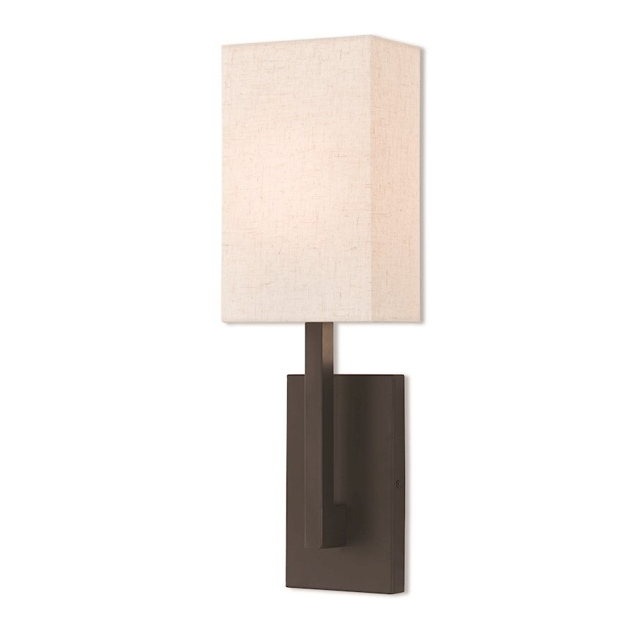 Livex Lighting Hayworth 1 Light Wall Sconce in Bronze, 6"w x 20"h