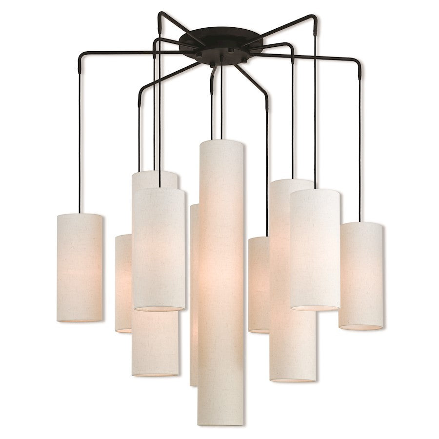 Livex Lighting Strathmore 9 Light Foyer Chandelier in Bronze