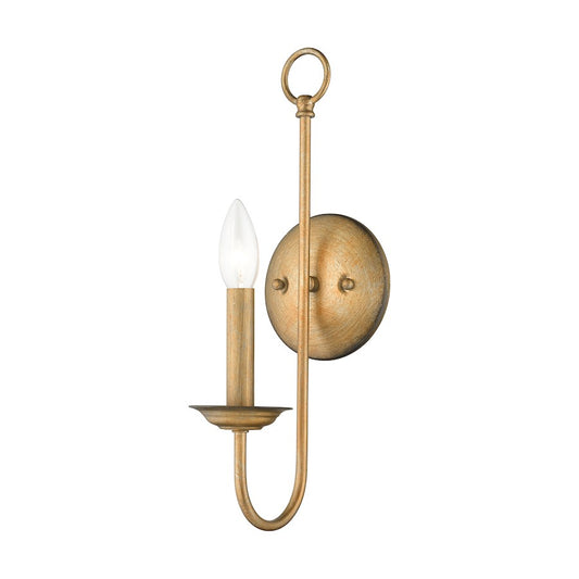 Livex Estate 1 Light Single Sconce, Antique Gold Leaf