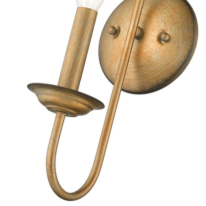Livex Estate 1 Light Single Sconce, Antique Gold Leaf