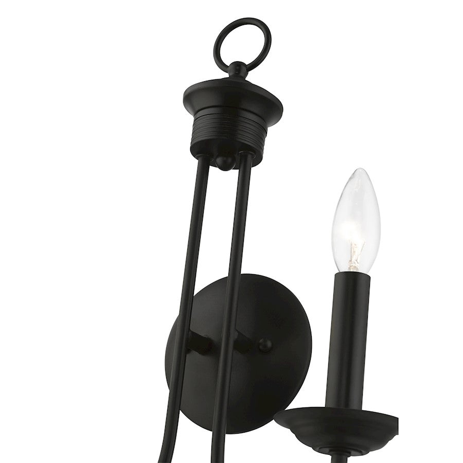 Livex Estate 2 Light Double Sconce, Black