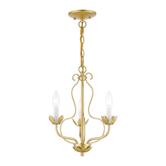 Livex Katarina 3 Light Chandelier, Soft Gold