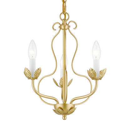 Livex Katarina 3 Light Chandelier, Soft Gold